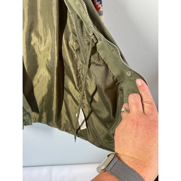 Thread & Supply Women Hooded Jacket Small Aztec Southwest Utility Olive Green - Picture 10 of 13
